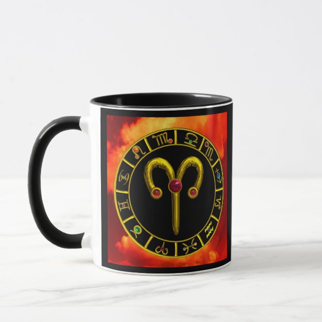 ARIES ZODIAC BIRTHDAY JEWEL MUGG (Vänster)
