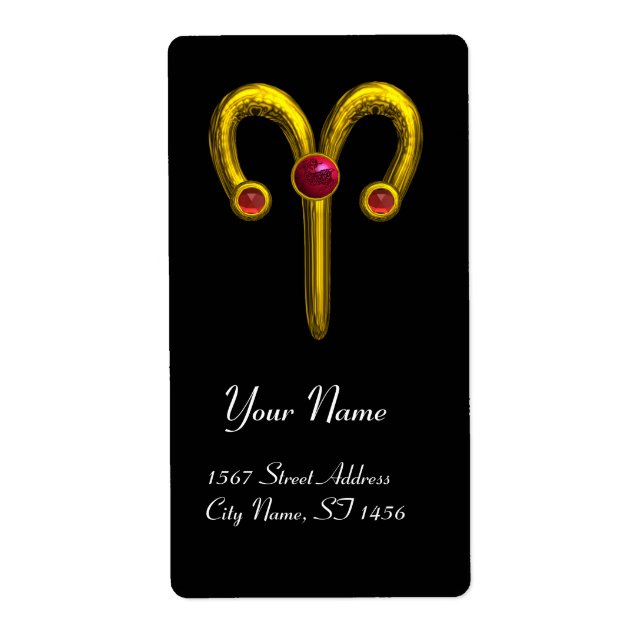 ARIES ZODIAC BIRTHDAY Red Ruby Fraktsedel (Framsidan)