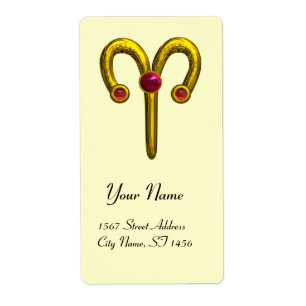 ARIES ZODIAC BIRTHDAY Red Ruby Fraktsedel