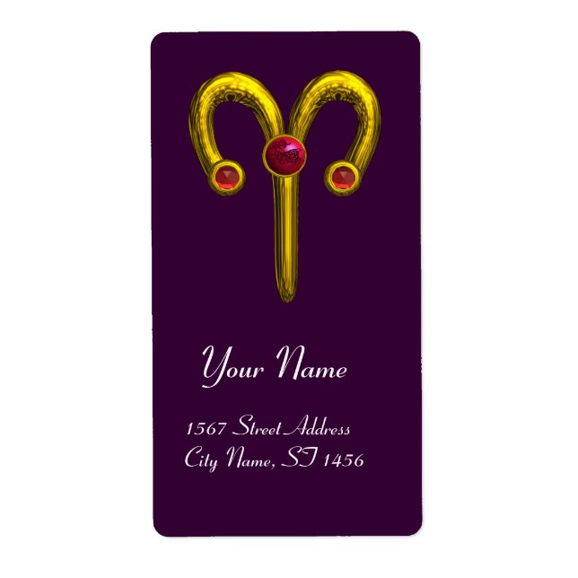ARIES ZODIAC BIRTHDAY Red Ruby Fraktsedel (Framsidan)