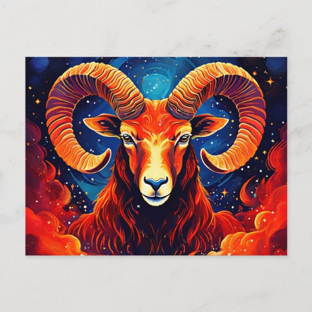 Aries Zodiac Collection Vykort (Framsida)