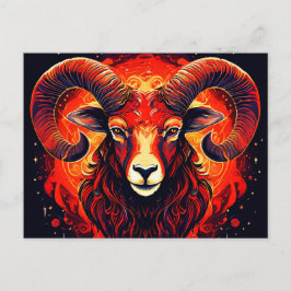 Aries Zodiac Collection Vykort