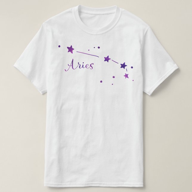 Aries Zodiac Constellation T-shirt (Design framsida)