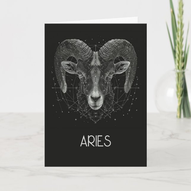 Aries Zodiac Constellation, tomt, mappat kort (Framsida)