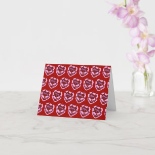 Aries Zodiac Coquette Heart Birthday Cake Kort