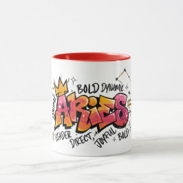 Aries Zodiac Graffiti  Mugg