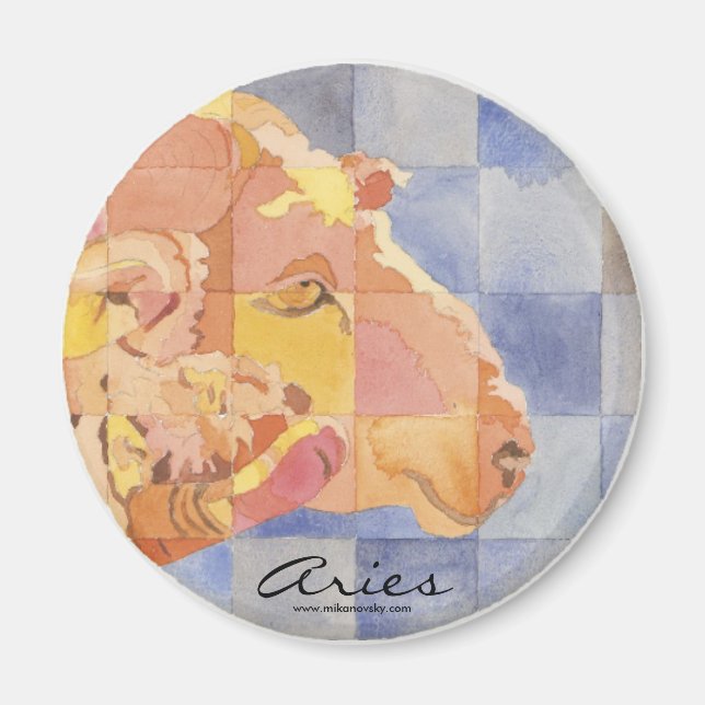 Aries Zodiac Magnet (Framsidan)