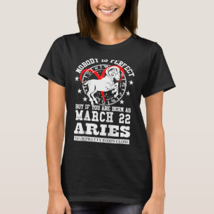 Aries Zodiac Mars 22 Women Manar Födelsedagsfest C T Shirt