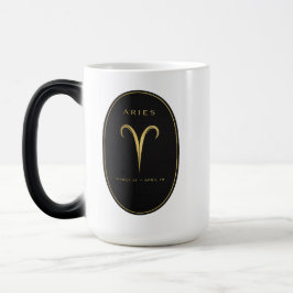 Aries Zodiac Mug – Black & Gold Luxury Emblem | Bl Magisk Mugg