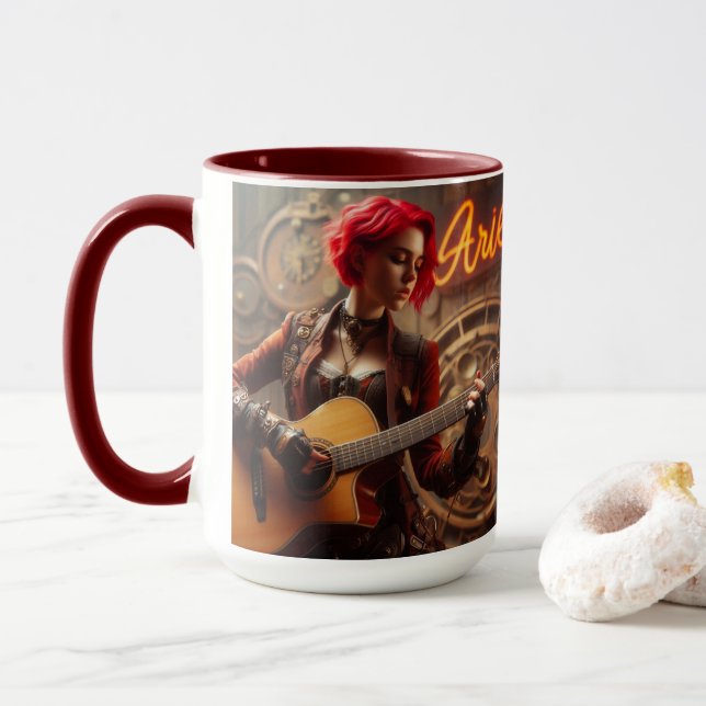 Aries Zodiac Musician Guitar Mugg (Med munk)