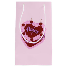 Aries Zodiac Pastel Heart Birthday Cake