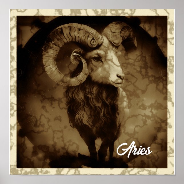 Aries Zodiac Poster (Framsidan)