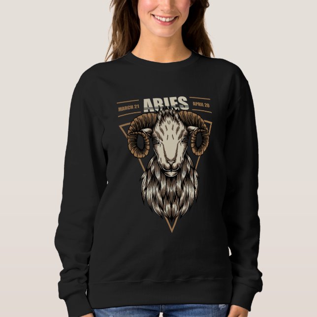 Aries Zodiac Ram Astrology Mars T Shirt (Framsida)
