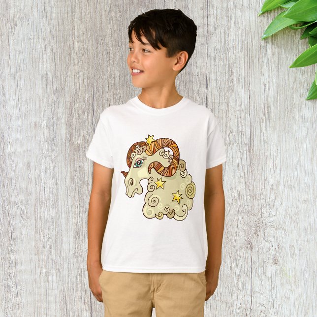 Aries Zodiac Ram Colorful Astrological T Shirt (Skapare uppladdad)