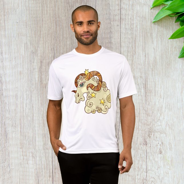 Aries Zodiac Ram Colorful Astrological T Shirt (Skapare uppladdad)