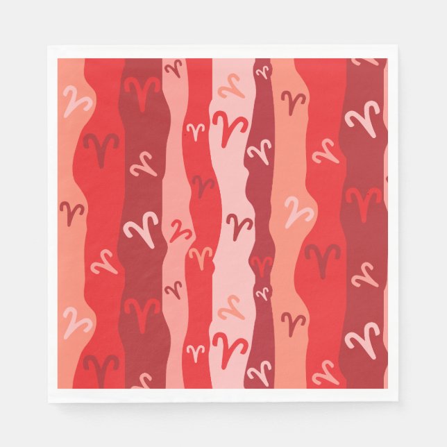 Aries Zodiac Rand Pappersservett (Framsidan)