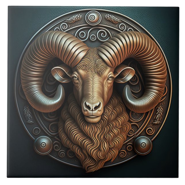 Aries Zodiac Sign Aries Horoscope Kakelplatta (Framsidan)