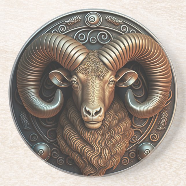 Aries Zodiac Sign Aries Horoscope Underlägg (Framsidan)