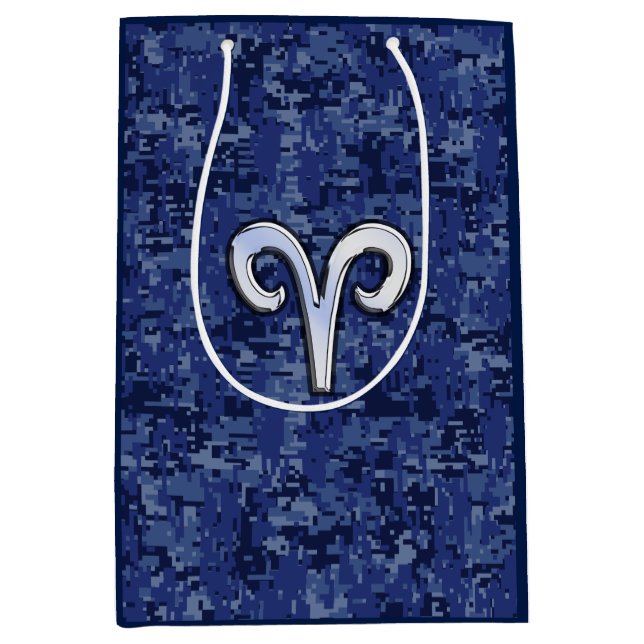 Aries Zodiac Sign Blue Digital Camouflage (Framsidan)