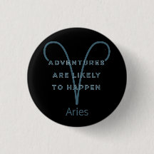 Aries Zodiac Sign Fun Quote in Blue Text Birthday