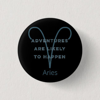 Aries Zodiac Sign Fun Quote in Blue Text Birthday Knapp