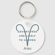 Aries Zodiac Sign Fun Quote in Blue Text Birthday