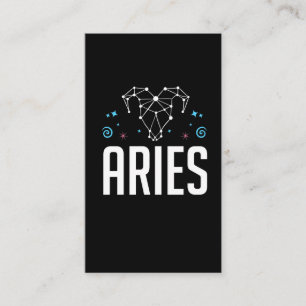 Aries Zodiac Sign Horoscope Constellation Visitkort
