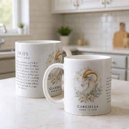 Aries Zodiac Sign Horoscope Personalized Gift Kaffemugg