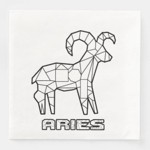 Aries Zodiac Sign Napkin Pappersservett