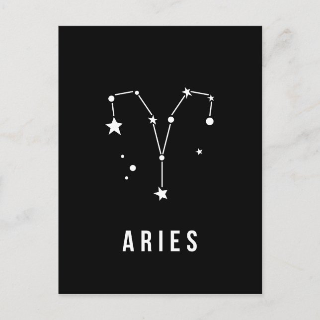 Aries Zodiac-signaturcitat Vykort (Framsida)
