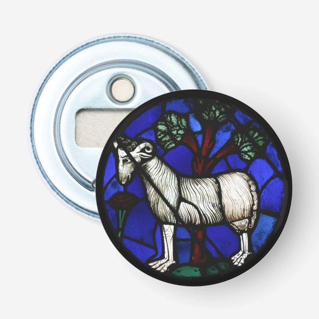 Aries Zodiac Stached Glass Notre-Dame de Paris BO Flasköppnare (Framsidan)