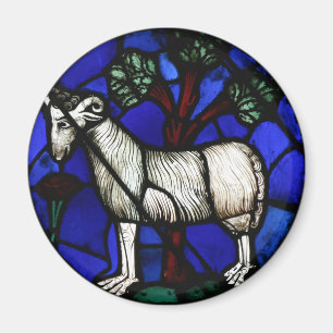 Aries Zodiac Stached Glass Notre-Dame de Paris Mag Magnet