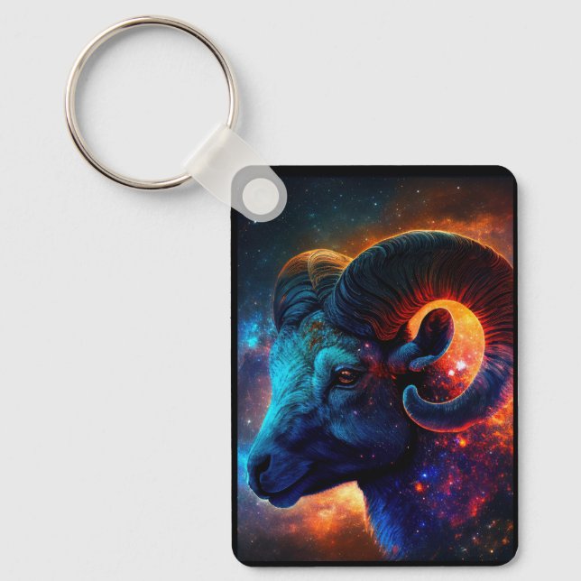 Aries Zodiac Stjärntecken Nyckelring (Framsida)