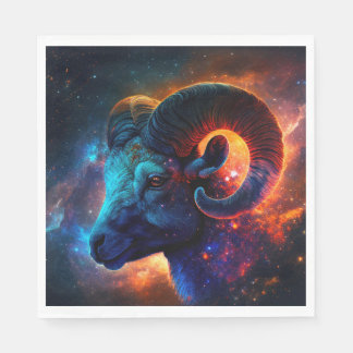 Aries Zodiac Stjärntecken Papper Napkins Pappersservett