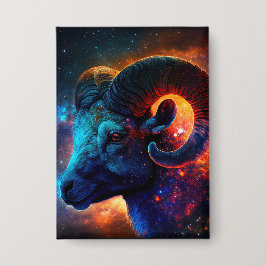 Aries Zodiac-Stjärntecken - Rectangle-knapp Knapp