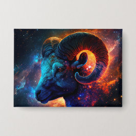 Aries Zodiac-Stjärntecken - Rectangle-knapp Knapp