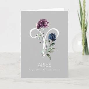 Aries Zodiac-symbol födelsedagskort Kort