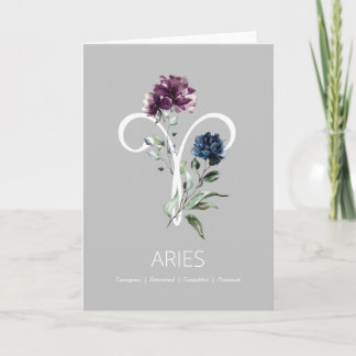 Aries Zodiac-symbol födelsedagskort Kort
