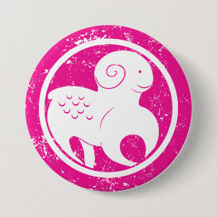 Aries Zodiac Symbol Grunge Rosa Ram Astrology Knapp