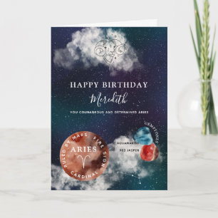 Aries Zodiac Symbol Personlig Birthday Kort