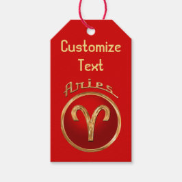 Aries Zodiac Symbol Presentetikett