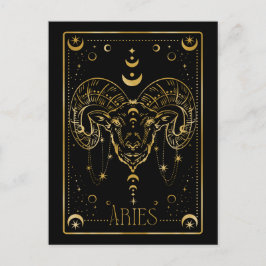 Aries zodiac-symbol vykort