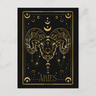 Aries zodiac-symbol vykort