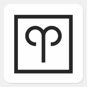 Aries Zodiac-tecken - astrologiklistermärken Fyrkantigt Klistermärke