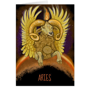 Aries Zodiac-tecken Hälsningskort
