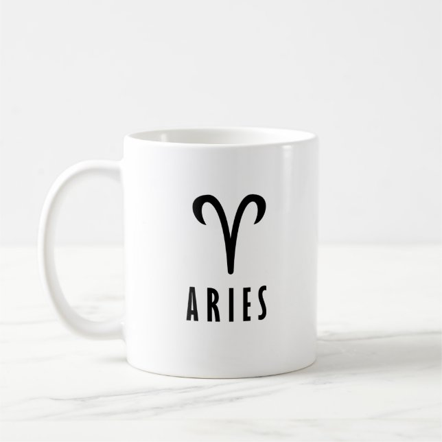 Aries zodiac-tecken kaffemugg (Vänster)