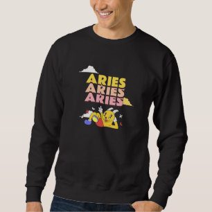 Aries Zodiac-tecken Lång Ärmad Tröja