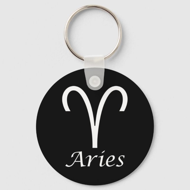 "Aries" Zodiac-tecken Nyckelring (Framsida)