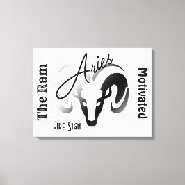 Aries Zodiac-tecken och -symbol Canvastryck