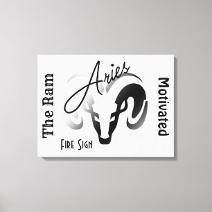 Aries Zodiac-tecken och -symbol Canvastryck